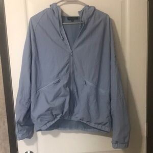Pacsun LA Hearts light blue Windbreaker Hooded Jacket women Medium